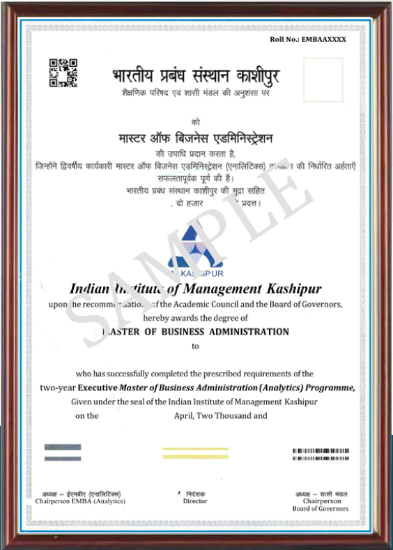 Executive MBA IIM Kashipur
