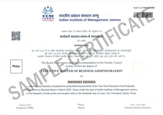 Executive MBA IIM Jammu