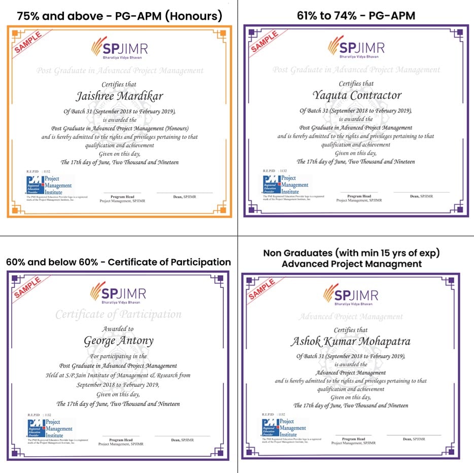 SPJIMR Certificate