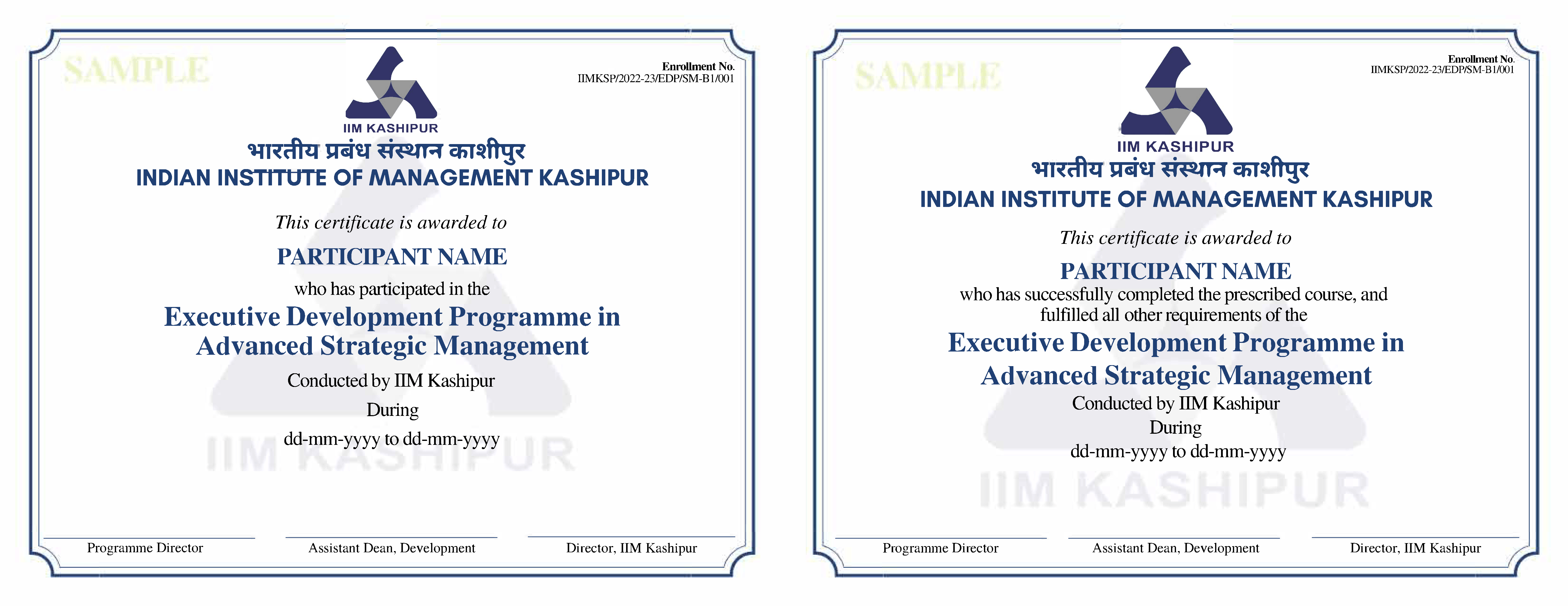IIM Kashipur Strategic Management Certificate